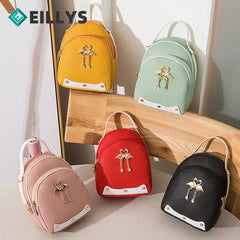 Leather Mini Backpack School Bag Women Style Solid Small Shoulder Bag