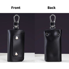 Leather Buckle Key Wallets Men Women Key chain Holder Housekeeper