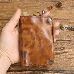 Men's Leather Keychain Holder Organizer Split Car Key Wallet