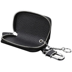 Leather Keychain Holder Pouch Split Car Key Bag Wallet Organizer