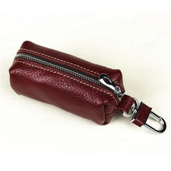 Leather Key Holder Organizer Keychain Purse Bag Keys Case Pouch