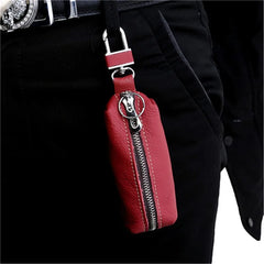 Leather Key Holder Organizer Key Ring Bag Keys Case Pouch