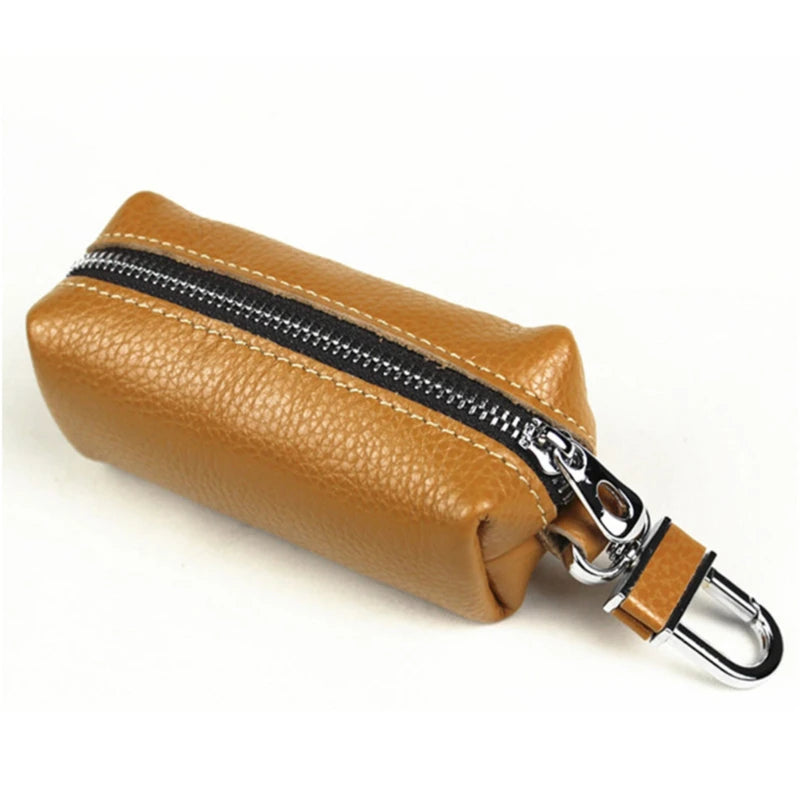 Leather Key Holder Organizer Keychain Purse Bag Keys Case Pouch