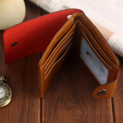 Compact Faux Leather Bifold Wallet for Men