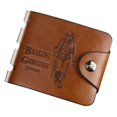 Compact Faux Leather Bifold Wallet for Men
