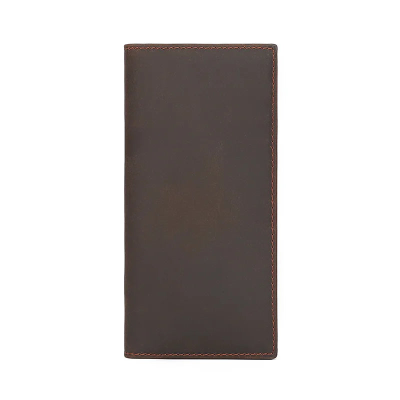 Leather Men's Wallet Crazy Horse Long slot Dollar Wallet