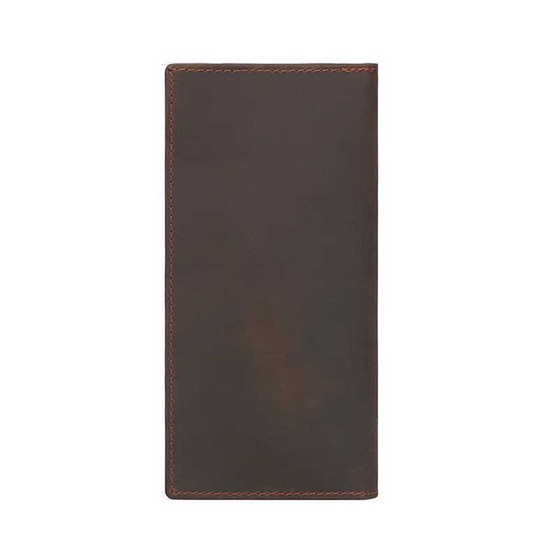 Leather Men's Wallet Crazy Horse Long slot Dollar Wallet