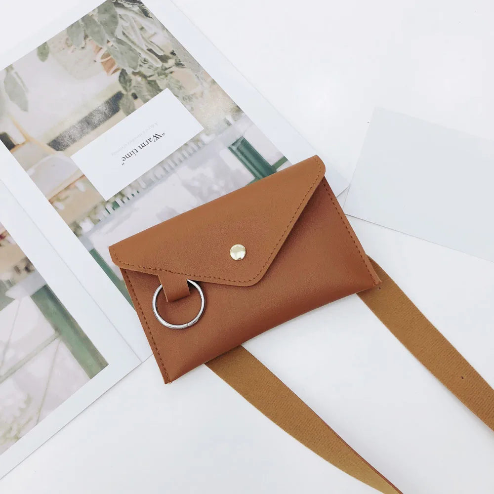 Leather Ring Chest Shoulder Multi-function Waist Bags Envelope Belt Pockets