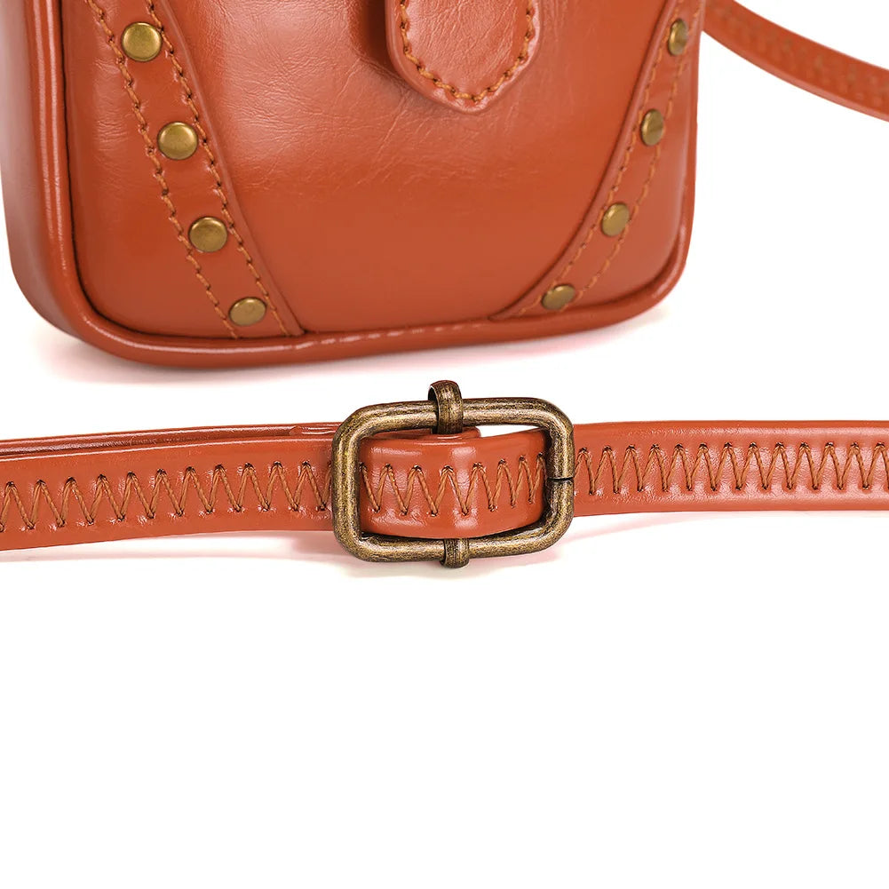 Leather Rivet Drop Leg Bag Steampunk Retro Rock Waist Belt Bag