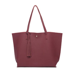 Women Leather Tote Bag Large Capacity PU Handbag