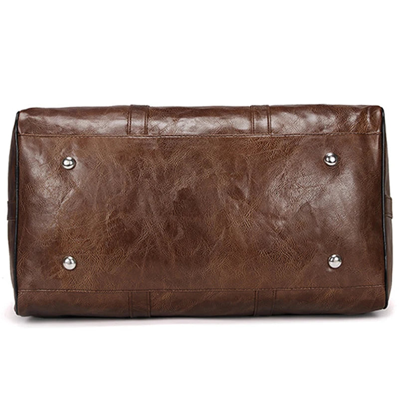 Large Duffle Travel Bag Men Zipper Pu Big Fitness Bags