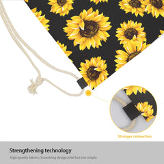 Leaves Plants Printed School Backpack Women Girls Drawstring Bags