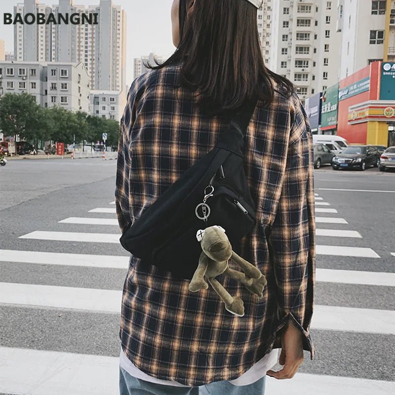 Leisure Canvas Waist Bag Fanny Pack Belt Bags Crossbody Chest Pack