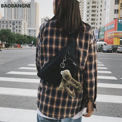 Leisure Canvas Waist Bag Fanny Pack Belt Bags Crossbody Chest Pack