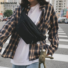 Leisure Canvas Waist Bag Fanny Pack Belt Bags Crossbody Chest Pack