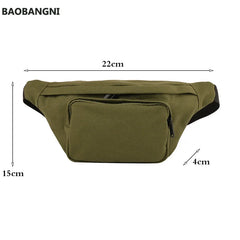 Leisure Canvas Waist Bag Fanny Pack Belt Bags Crossbody Chest Pack
