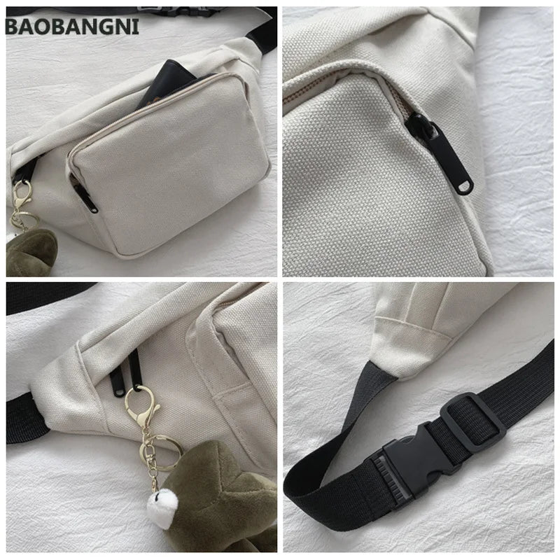 Leisure Canvas Waist Bag Fanny Pack Belt Bags Crossbody Chest Pack