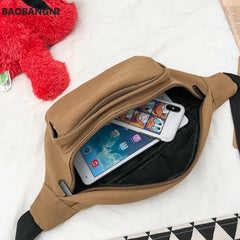 Leisure Canvas Waist Bag Fanny Pack Belt Bags Crossbody Chest Pack