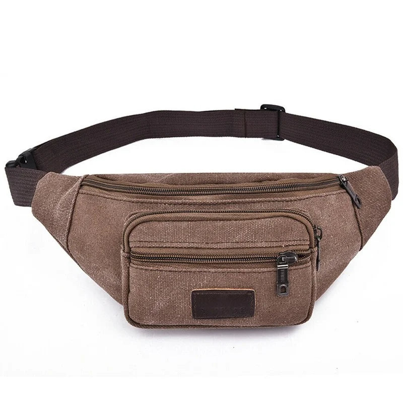 Canvas Mobile Phone Bag Sports Running Outdoor Pockets Men Women