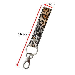 Leopard Key Wallet For Women Men PU Leather Female Ring Personality Creative