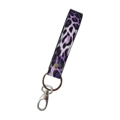 Leopard Key Wallet For Women Men PU Leather Female Ring Personality Creative
