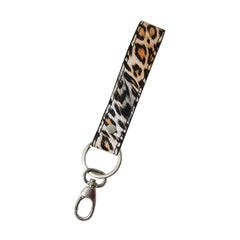 Leopard Key Wallet For Women Men PU Leather Female Ring Personality Creative