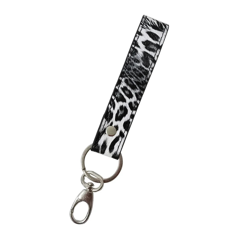Leopard Key Wallet For Women Men PU Leather Female Ring Personality Creative