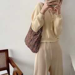 Leopard Print Style Single Shoulder Hand Bag For Girls