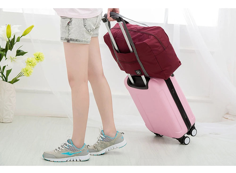 Leopard Series Printing Travel Bag Unisex Foldable Handbags Organizers