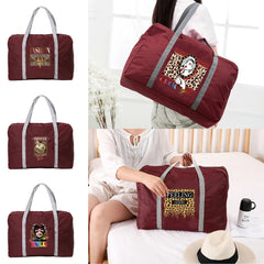 Leopard Series Printing Travel Bag Unisex Foldable Handbags Organizers
