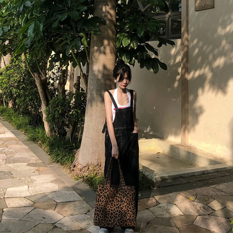Leopard Shoulder Bags Women Large Capacity Students College Handbags
