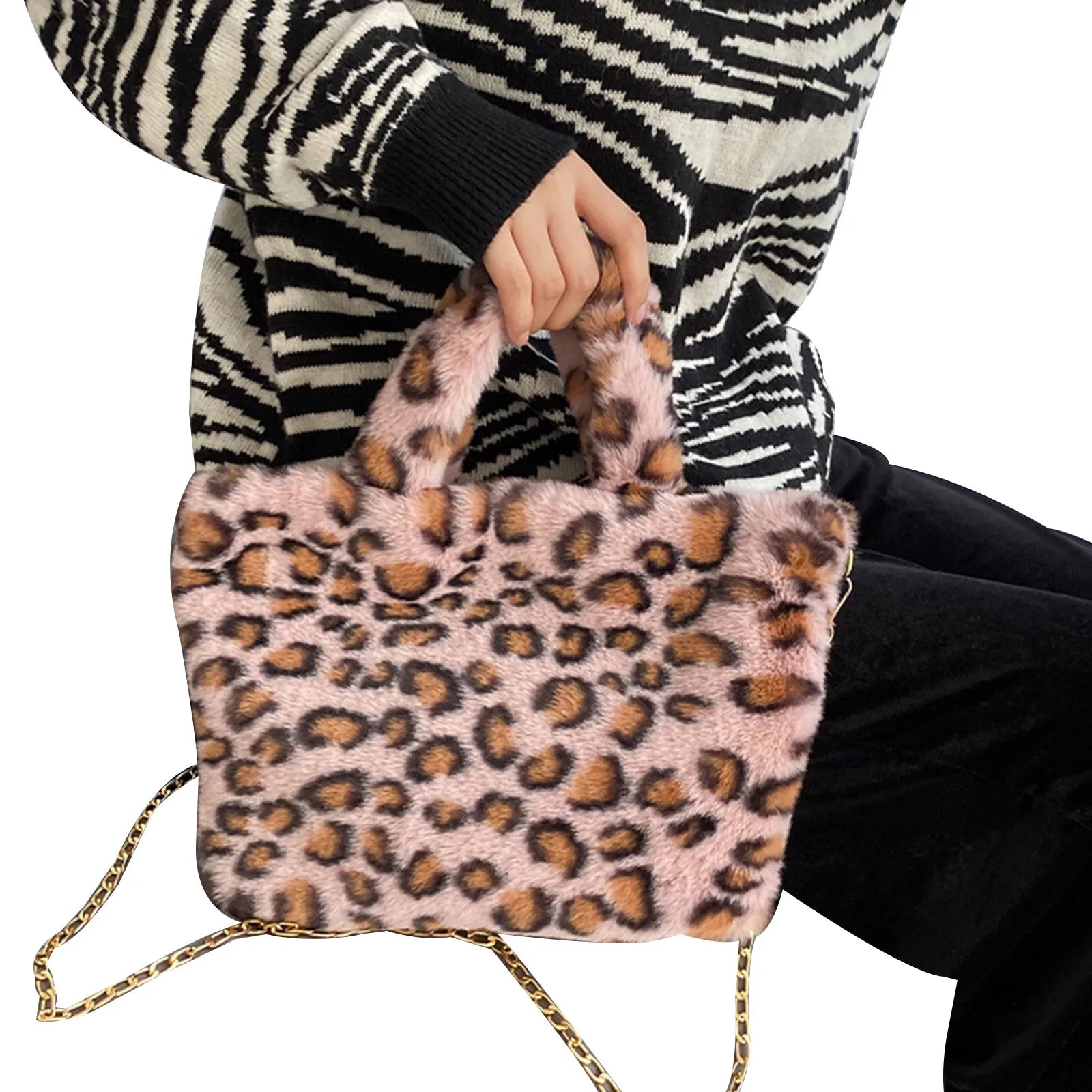Leopard/Spots/Zebra Stripe Print Handbag Women Female Shoulder Bag