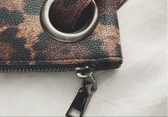 Leopard Women's Clutches Evening Party Bags PU Leather Shoulder Handbags