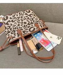 Leopard Print Tote Bag Large-Capacity Shoulder Bag