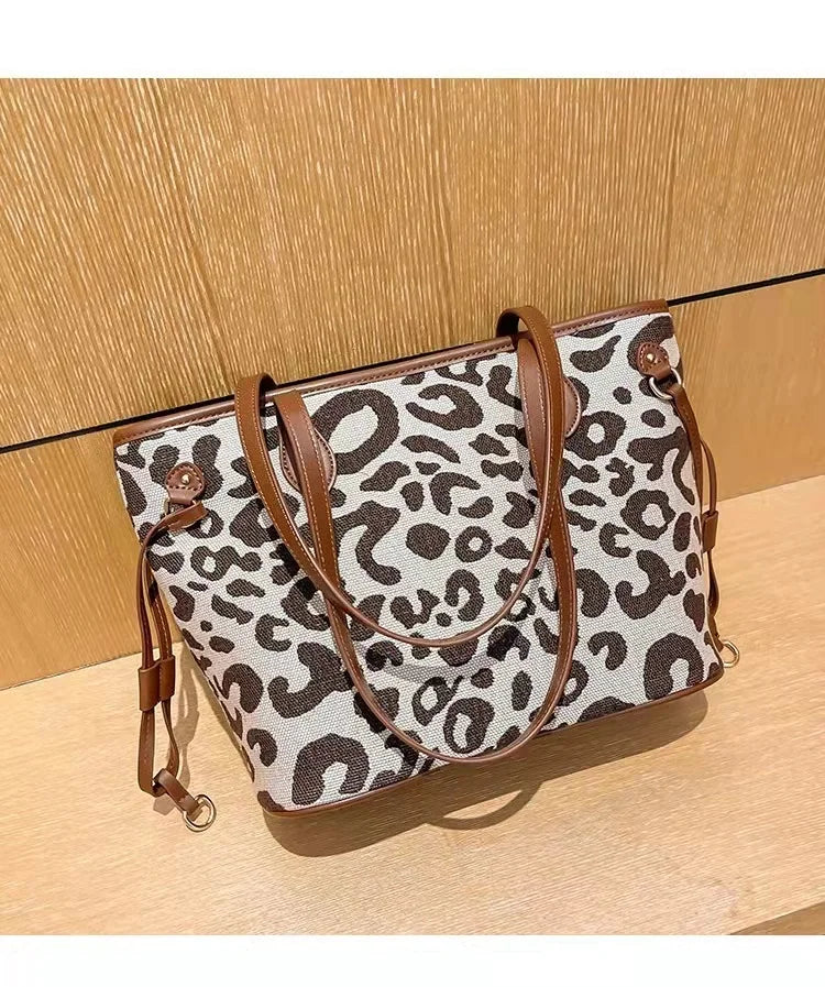 Leopard Print Tote Bag Large-Capacity Shoulder Bag