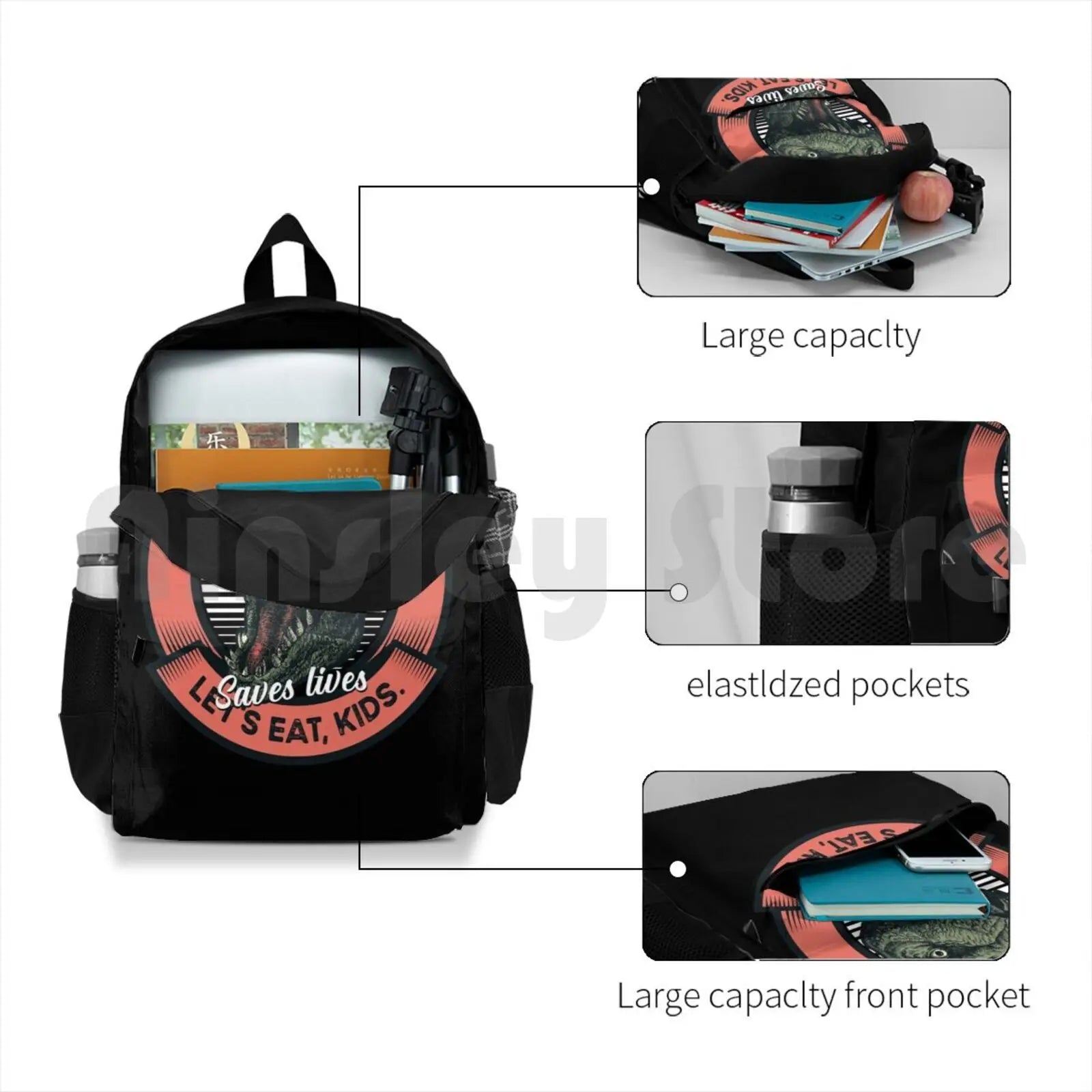 Funny Punctuation Saves Lives Backpack