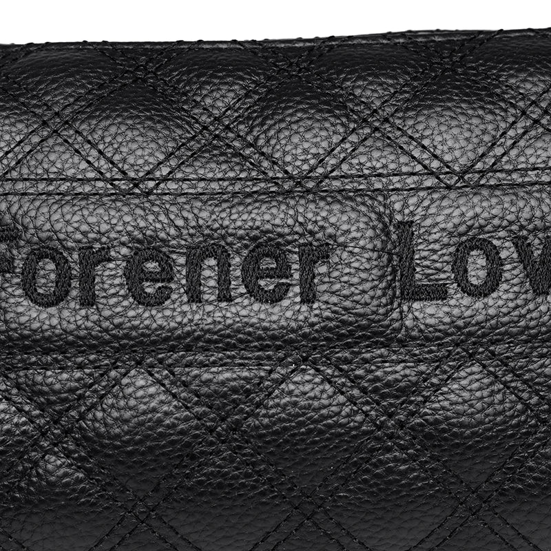 Letter Embroidered Women's Shoulder Bag Ladies Leather Pillow Messenger Bag