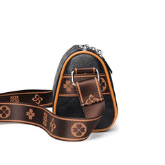 Letter Embroidered Women's Shoulder Bag Ladies Leather Pillow Messenger Bag