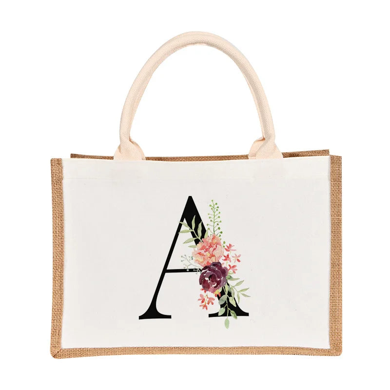 Jute Shopping Tote Bags Eco Friendly Reusable Grocery Handbag Storage Bag