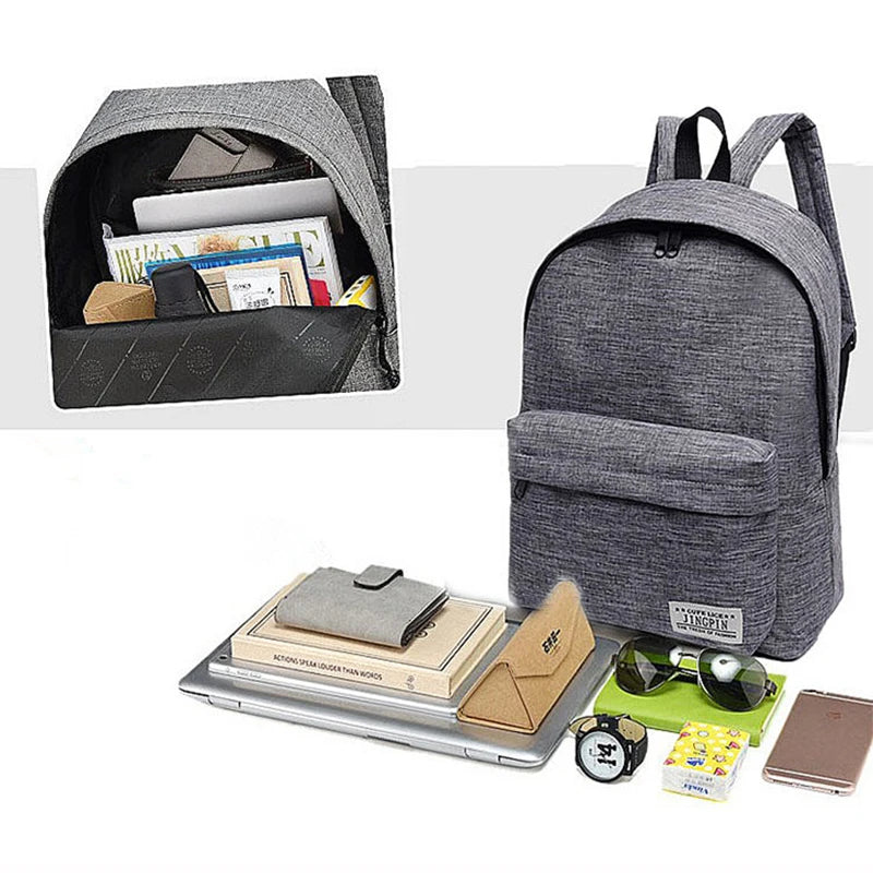 13.3 Inch Laptop Backpack Men Canvas Bag