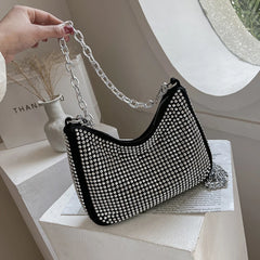 Light Bright Diamond Underarm Bag Chains Shoulder Messenger Bag