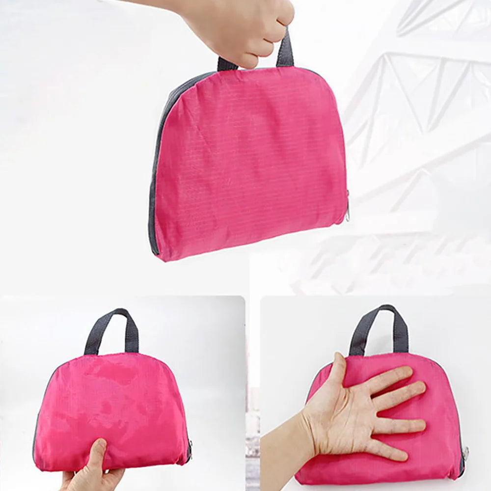 Skull Print Lightweight Folding Backpack Water Repellent Bag for Men Women
