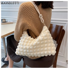 Winter Soft Women Handbag Large Tote Bag