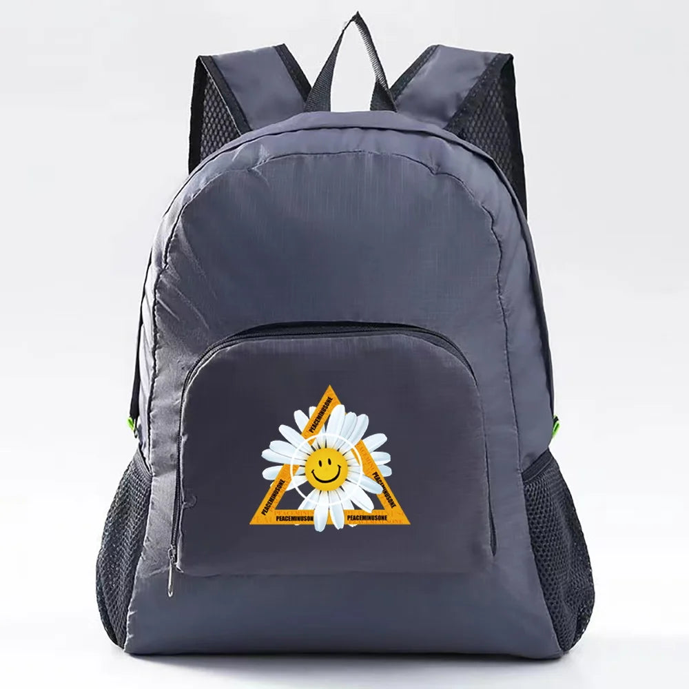 Portable Foldable Backpack Ultralight Climbing Travel Hiking Bag Daisy Pattern