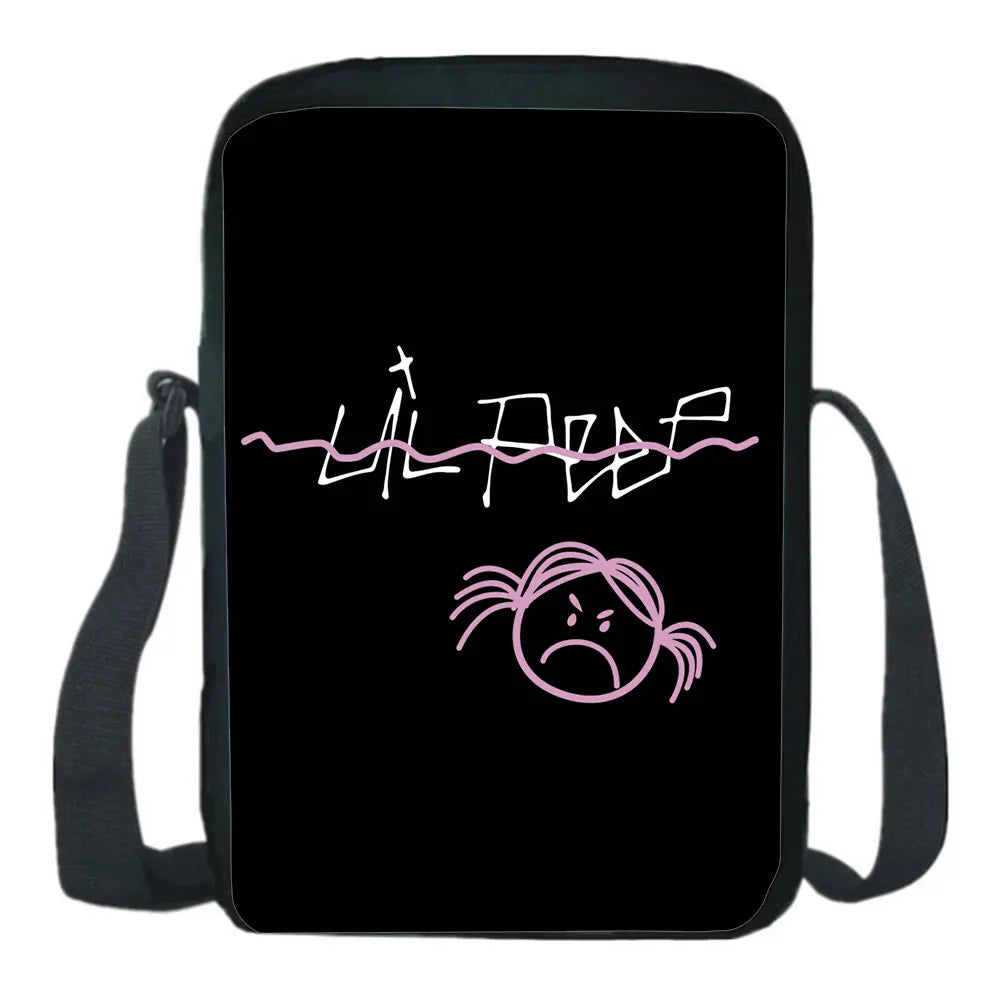 Lil Peep Shoulder Bags Student Rucksack Cartoon Print Crossbody Bag
