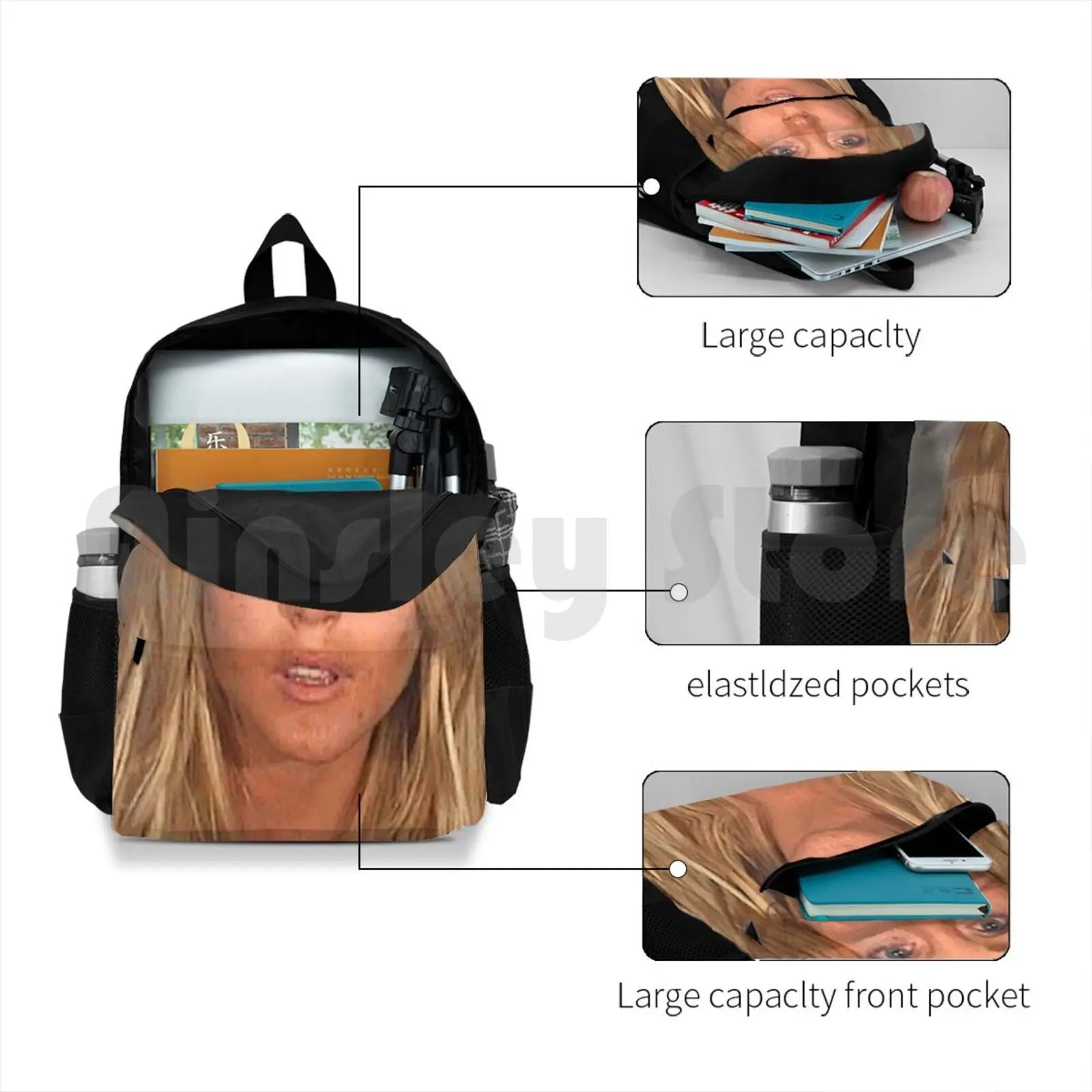 Lindsay Lohan Mugshot Backpack for Outdoor Sports