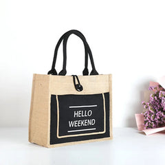Large Capacity Linen Handbag for Women