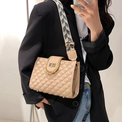 Linge Embroidery Line Small Bag Women's Bag Spring Sloping Bag
