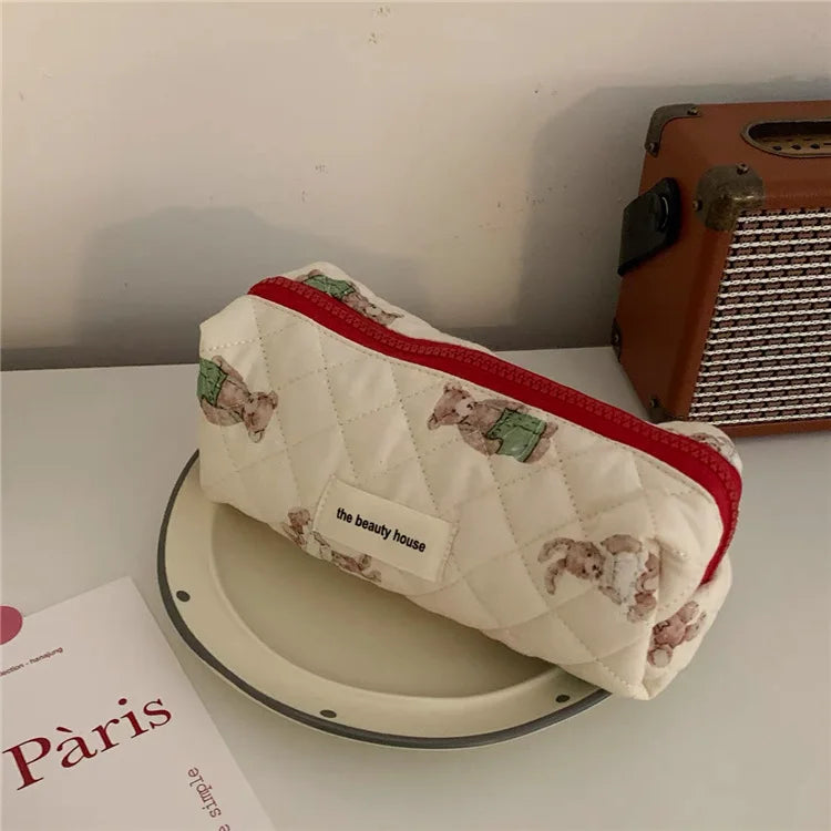 Little Bear Bunny Travel Cosmetic Bag Large Toiletry Bags Female Beauty Case