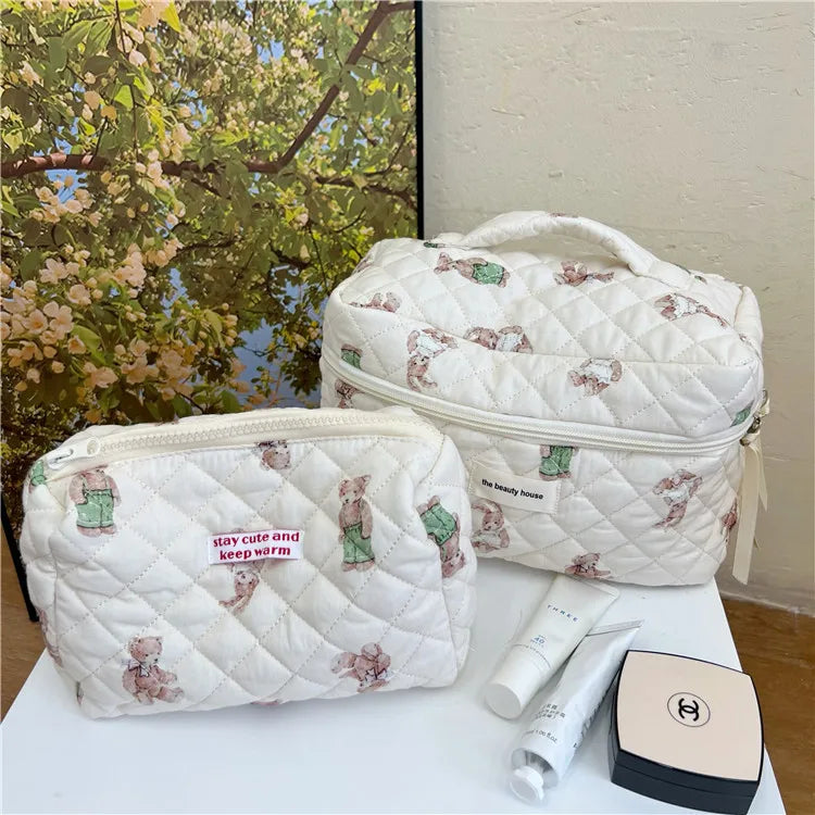 Little Bear Bunny Travel Cosmetic Bag Large Toiletry Bags Female Beauty Case